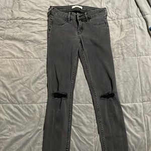Dark grey Hollister skinny jeans